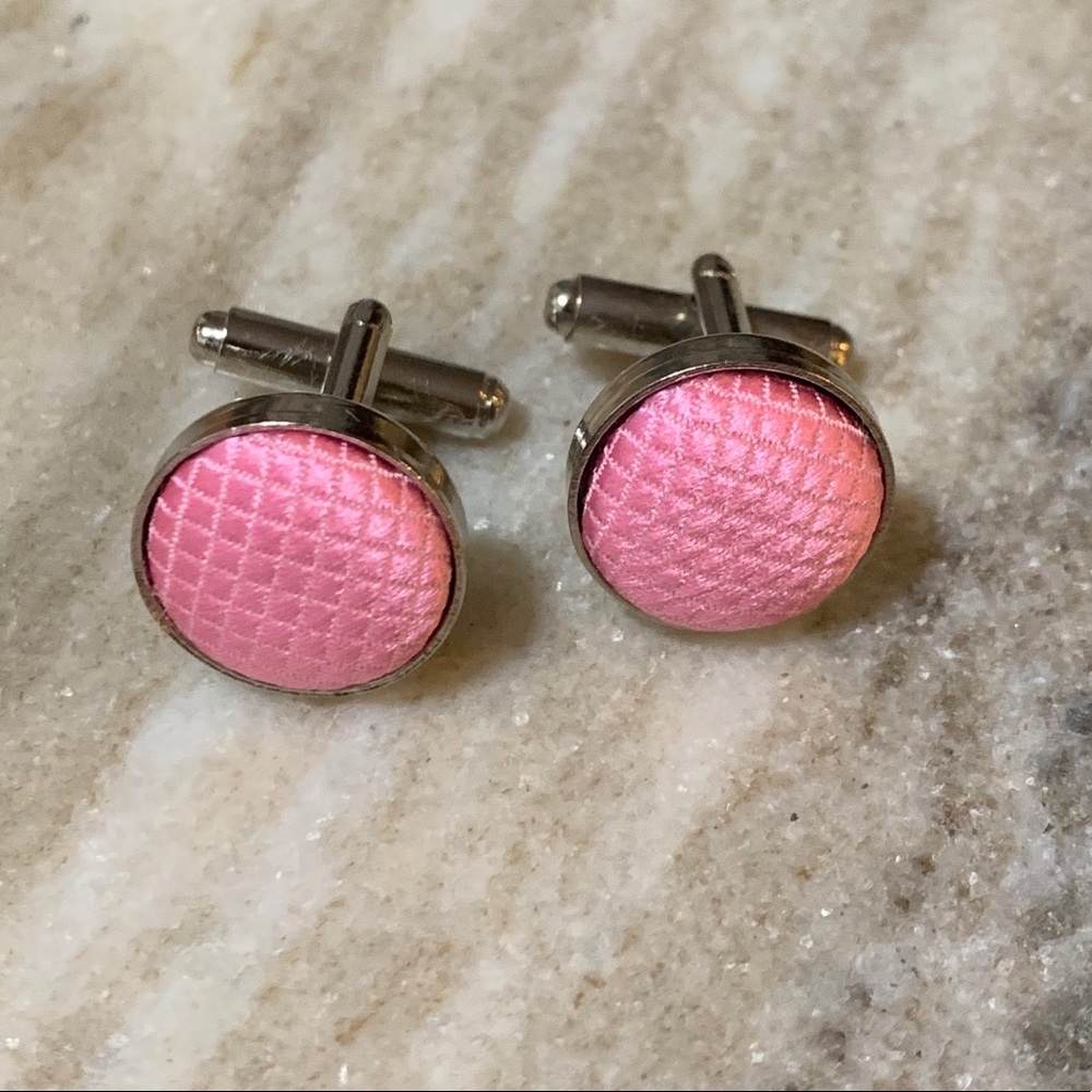 Solid Cloth Round Cufflinks NWOT - Picture 2 of 2